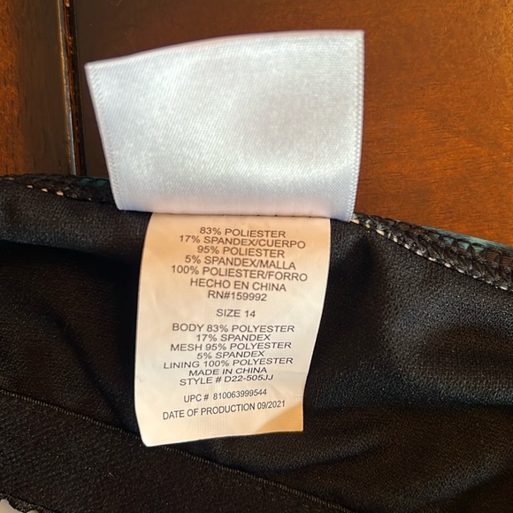 Womens Del Raya Tankini Swimwear Top Size 14 - Picture 7 of 7